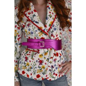 HA Széles öv - Full metál fukszia