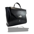 HA Pre Paris Maxi Bag - Crocco Glossy Black