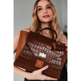 HA Pre Paris Maxi Bag - Crocco Brown /LIMITED/ + Charm