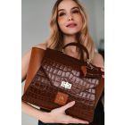 HA Pre Paris Maxi Bag - Crocco Brown /LIMITED/ + Charm