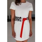 HA Csomós öv - Pöttyös piros