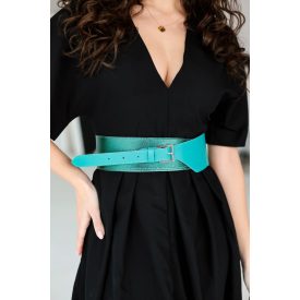 HA Széles öv - Metál zöld türkíz