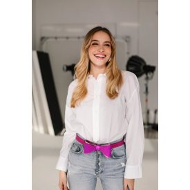 HA Bow Belt - Holo Fuchsia /LIMITED/