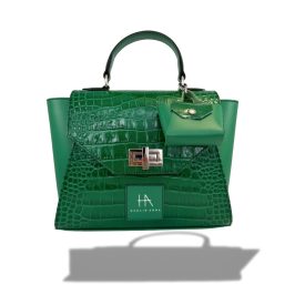 HA Pre Paris Bag - Crocco Emerald Green + Charm /LIMITED/