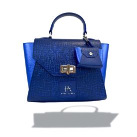 HA Pre Paris Bag - Crocco Blue + Charm /LIMITED/