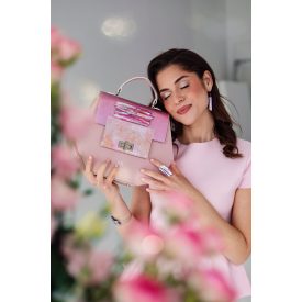 HA x MJ Glass Tee Bag - Púder roségold - SPECIAL EDITION