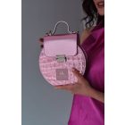 Lady HA Bag - Crocco Light pink Metalic /LIMITED/