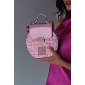 Lady HA Bag - Crocco Light pink Metalic /LIMITED/
