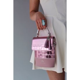 HA Festy Bag - Crocco Light Pink Metalic  /LIMITED/