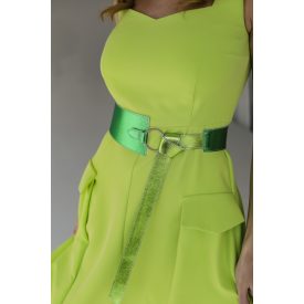 HA Csomós öv - Metál élénkzöld lime