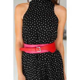 HA  Széles Öv - Pink piros matt