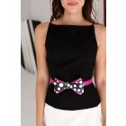 HA Bow Belt - Pöttyös fukszia