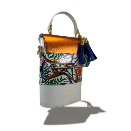 HA Festy Bag - Papagájkert fehér /LIMITED/