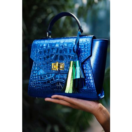 HA Pre Paris Bag - Metál kék kroko