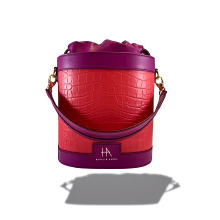 HA Pre Bucket - Élénk lila korall kroko /LIMITED/