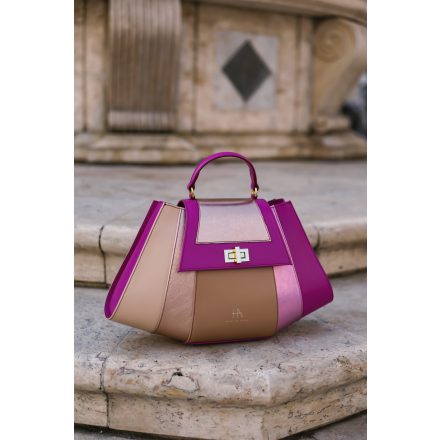 HA Pre Rainbow Bag - Bézs élénk lila /LIMITED/