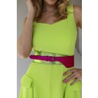 HA Széles öv - Metál lime pink