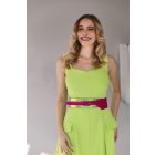 HA Széles öv - Metál lime pink