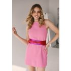 HA Széles öv - Metál fukszia piros