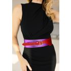 HA Széles öv - Metál lila piros