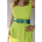 HA Széles öv - Metál lime türkíz