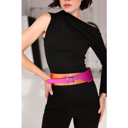 HA Széles öv - Metál narancs fukszia