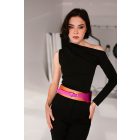 HA Széles öv - Metál narancs fukszia